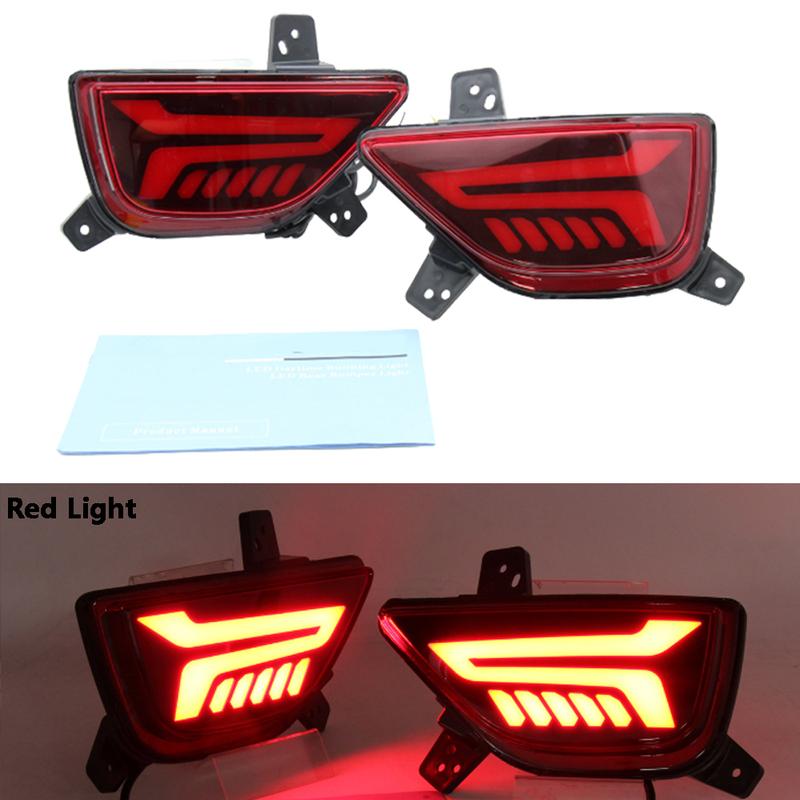2pc LED Rear Bumper Tail Light Reflector Brake Turning Lamp Led Lights For Chevrolet Trax 2017-2022 Car Accessories