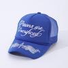Breathable Mesh Baseball Hats Adjustable Dad Hat Trendy Sunscreen Hats  for Men Women