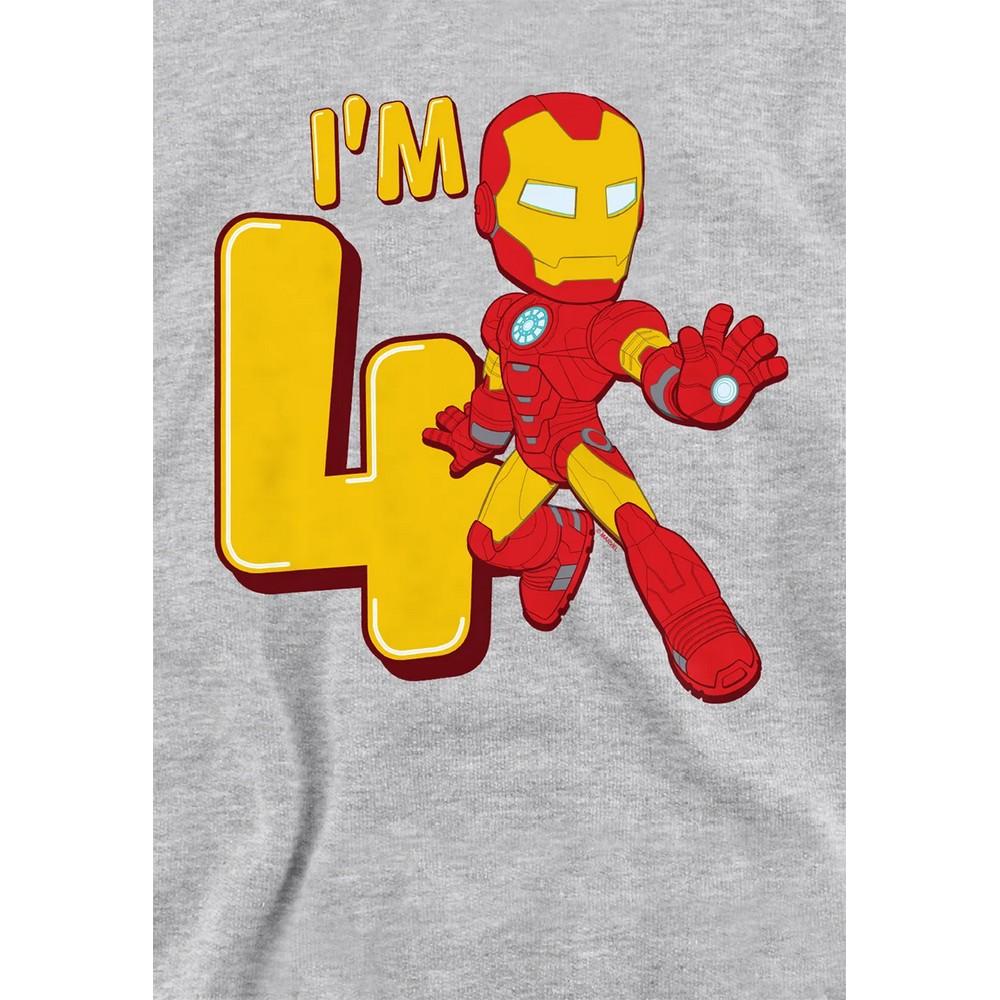 Marvel Childrens/Kids Iron Man Cute 4th Birthday Hoodie