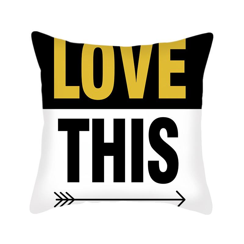 Nordic Cushion Pillow Geometric Linen Pillow Cover Yellow European Nordic Ins Style Cushion Cover