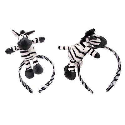 Cartoon Plush Zebras Hairband Styling Accessory Safe Hairband for Children and Adult Family Gathering Story Telling fUN