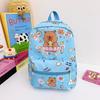Pattern Capybara Cartoon Backpack Large Capacity Shoulders Bag Gift Children
