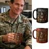 Ceramic Coffee Mugs 11 Oz Ceramic Cups 250th Cup With Flag & Eagle Design Commemorative Cultural Symbol For Women Adults Hot Tea
