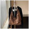 Hobo Bag Women Faux leather Leopard Print Large Capacity Daily Commute