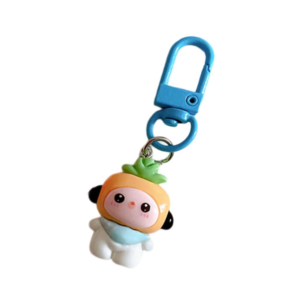 Cartoon Keychain Resin Fruit Baby Key Ring Bag Pendant Lightweight Key Holder Jewelry Accessories for Women Girls