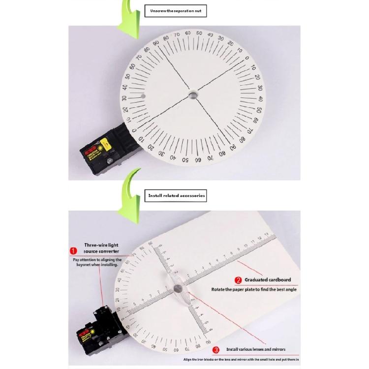 Optical Experiment Set Light Reflection and Refraction Demonstrator For School Laboratory Visualizing Light Propagation