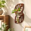 Home Ornaments Hydroponic Planter Shelf Wooden Flower Pot Flower Holder Wall Decoration Indoor Use