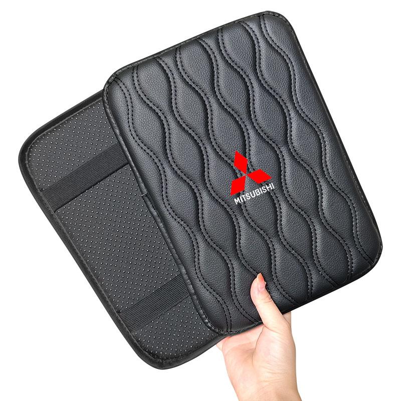 Car Center Console Cover Leather Armrest Mat Arm Storage Box Mat Caps For Mitsubishi ASX Lancer Outlander Pajero EVO EX Lancer