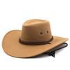 Western Cowboy Hat Big Eaves Suede Outdoor Vintage Top Hat British Jazz Hot Sale