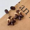 Trendy Coffee Bean Studs Earrings Comfortable Dangle Earrings Accessory Fashion Ethnic Style Jewelry for Coffee Lovers