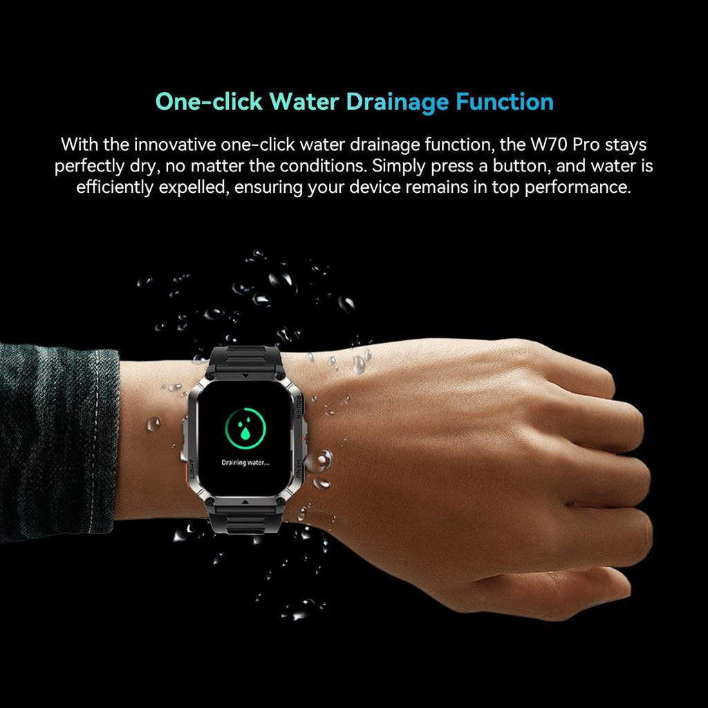 Blackview W70Pro Smart Watch, 2.01" HD Screen, 900mAh Battery, 120+ Sports Modes, IP68 Waterproof