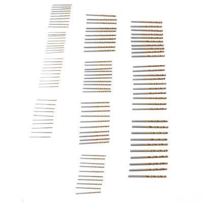 100 Stück Spiralbohrer-Set Verschleißfestigkeit Titanbeschichtet Spiralbohrer-Kombination für Holz Metall