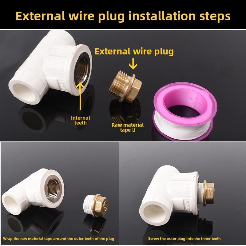 BSP 1/8"1/4"3/8"1/2"3/4'' Male&Female Threaded Brass Pipe Hex Head Brass Stopper End Cap Plug Plumbing Fitting Connector Adapter
