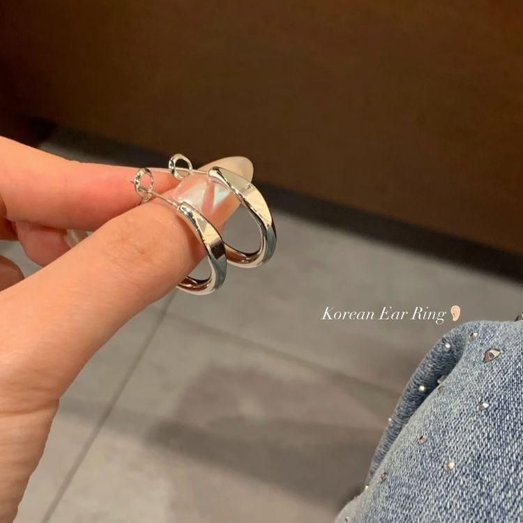 Minimalist Hoop Earrings 2024: Popular Stud and Niche Design High-Grade Ear Cuffs