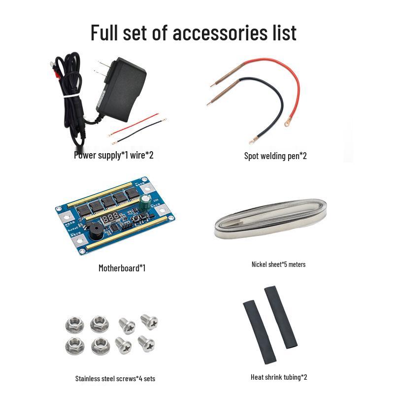 2V Integrated Control Board for Automatic 8-Point Welding - Portable 650mAh Lithium Battery Spot Welder with Accessories