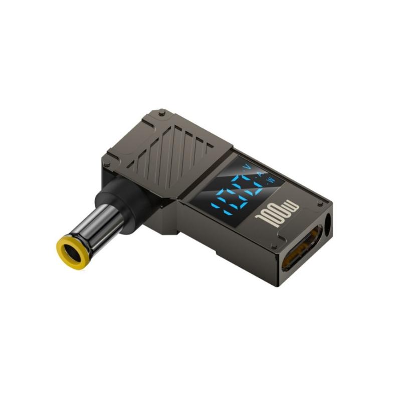 USB C To Direct Current 100W PD Type C Female To Male Connector With Digital Display for Monitors Voltages Current Power