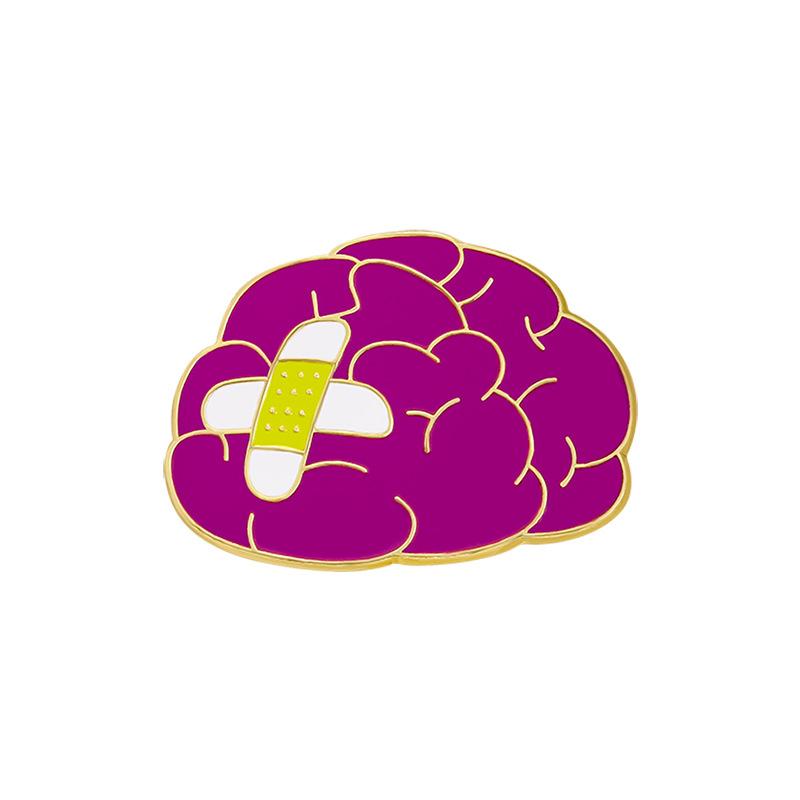 New Medical Series Alloy Brooch Brain Stethoscope Doctor Nurse Pin, Creative Medical Metal Badge
