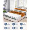 Halloween Pumpkin Pattern Mattress Three-Piece Digital Printing Mattress Bedding Set Adult Children