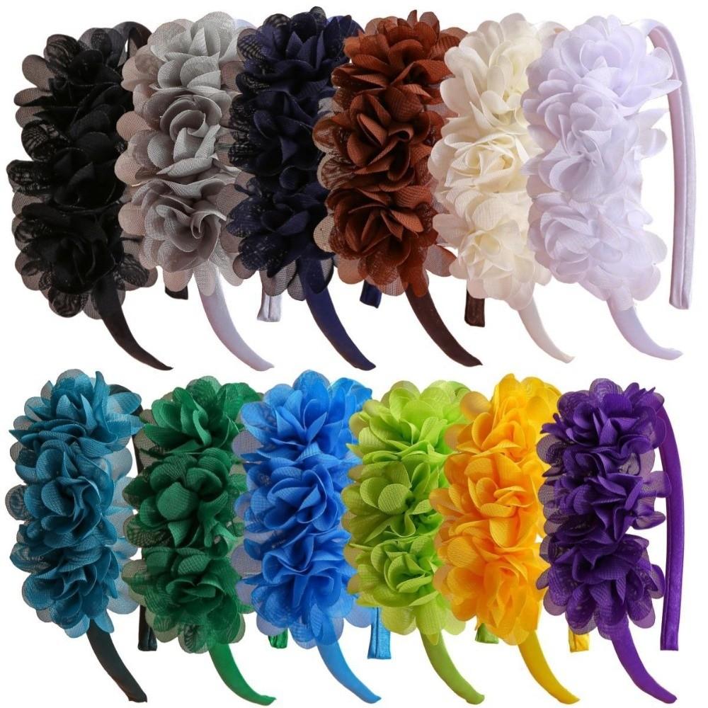 Multi-Layers Baby Headband Big Flower Hairband Fashion Accessory Girl Hair Hoop  Children Gifts