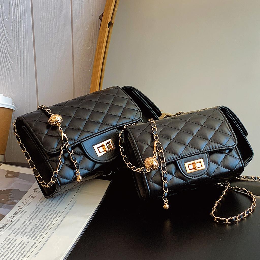 Lattice Color Solid Single Shoulder Crossbody Bag Handbag Women Fashion Gift