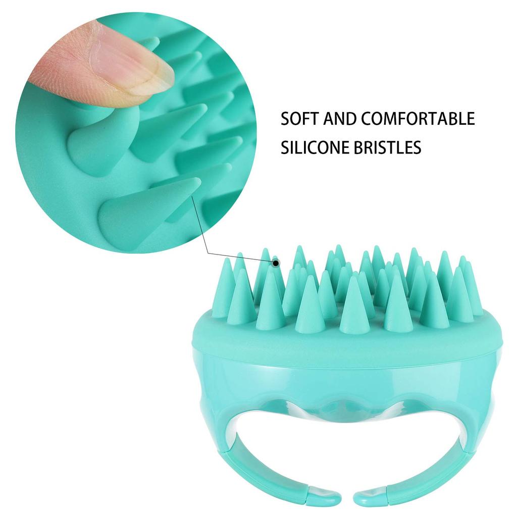 BTYMS 1 Packs Hair Scalp Massager Brush Silicone Hair Shampoo Massager Dandruff Scrubber Hair Washing Tool