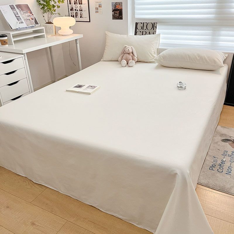 New Ins Style Plaid Thick Skin-friendly Bed Sheet, Simple Bedding for Student Dorm Single & Double Bed
