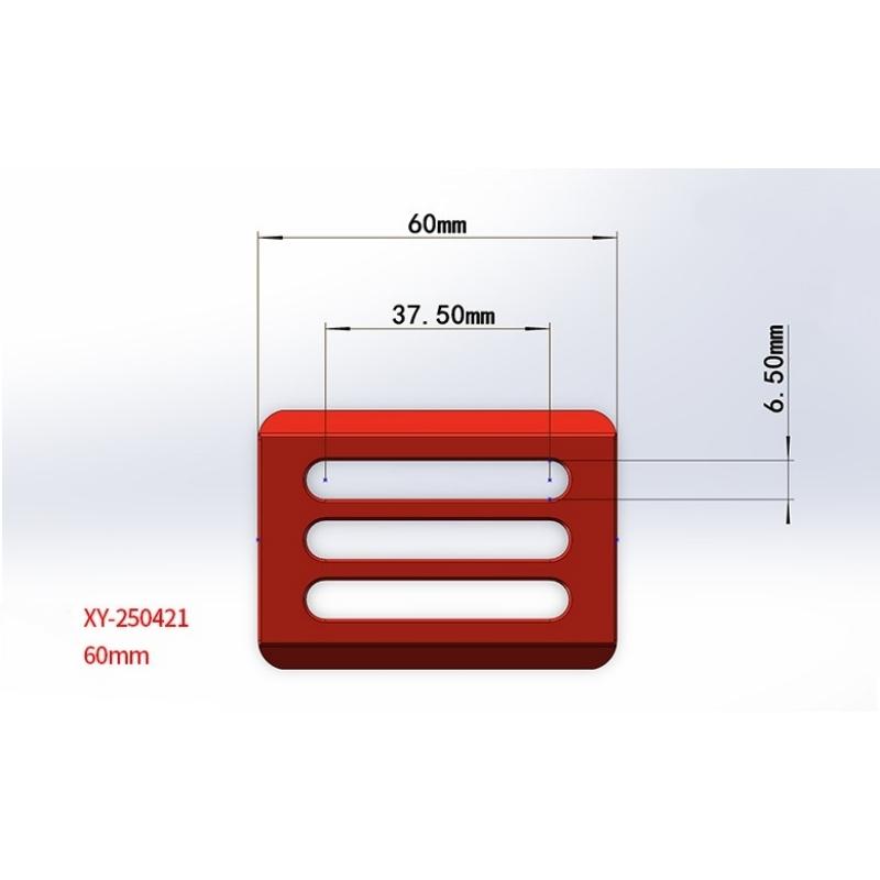 Angeleyes 60mm Shaped Hole Dovetail Board Length 60x6.5mm Bar Through M6 1/4 Inches Screws Black & Red Color Telescope Accessory