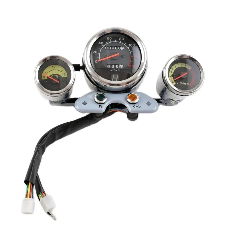 Механический спидометр и одометр для мотоцикла, ретро-дизайн, с индикатором включенной передачи, для YAMAHA SUZUKI QS150 QS150-B QJIANG