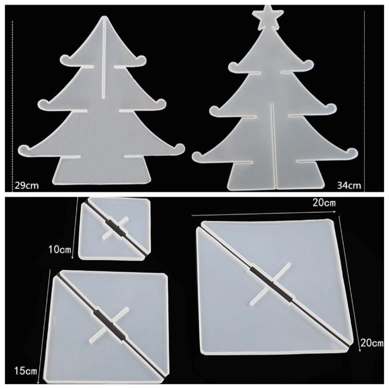 

Christmas Tree Snowflake Storage Box Mold Set Home Christmas Decoration Christmas Tree Jewelry Storage Tray Mold Holiday Decor