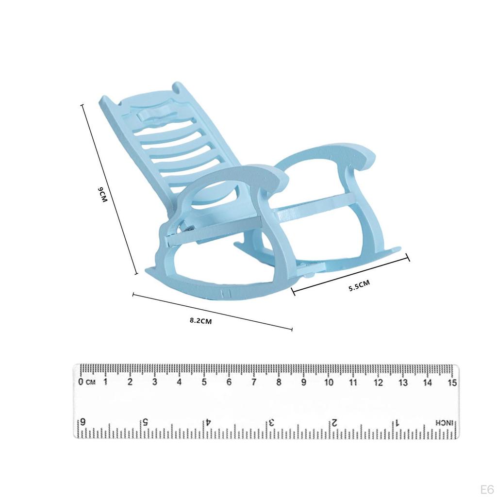 1/1 Dollhouse Miniature Rocking Model for Children Dolls Access Outdoor Room