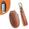 Leather key case Suitable for Nissan Teana Qashqai Jinke car key case Cowhide protective case
