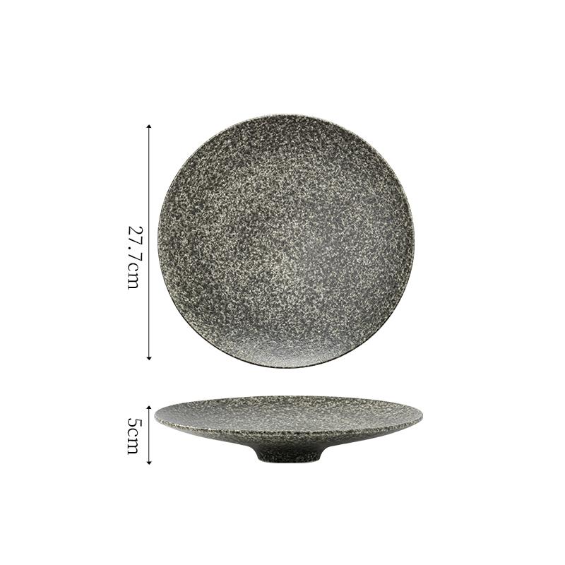Creative High Foot Ceramic Plate Restaurant Salad Plate Dessert Dish Steak Plate Sushi Dish Molecular Cuisine Featured Tableware