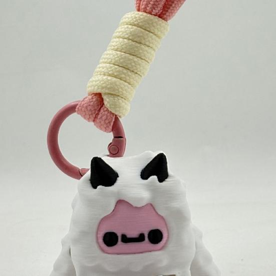 3D-printad snögubbe nyckelring Rörlig ledad ledad snögubbe nyckelring Hängande dekoration Ryggsäck Väska Handväska Berlock