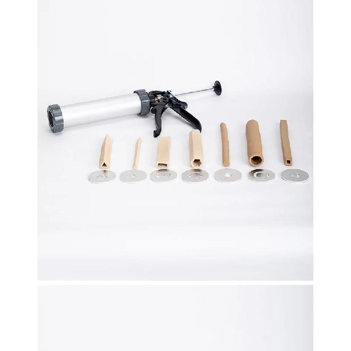 Grande Pistola Estrusore Manuale per Argilla con Ugelli Intercambiabili - Strumento Professionale per Ceramica per Scultura Precisa dell'Argilla