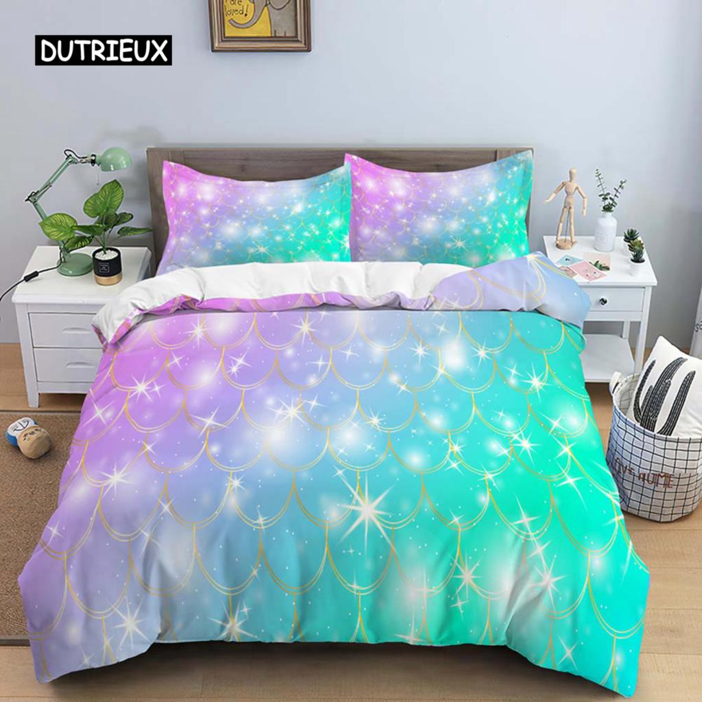 Regenbogen Druck Bettwäsche Set, Bunter Streifen Bettbezug Weiches Bettwäsche Set, Einzelbett King Queen Größe 3-teilig Polyester Bettdeckenbezug