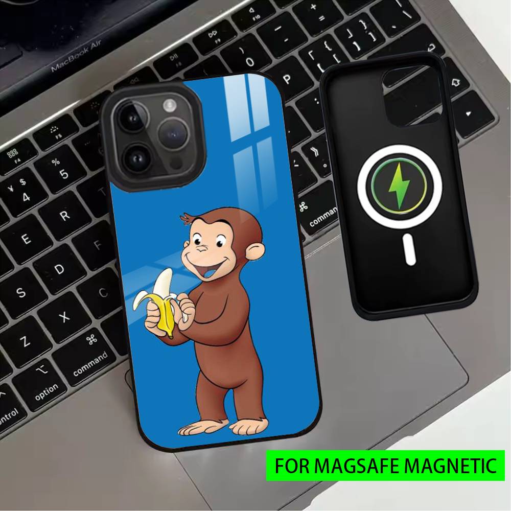 C-Curious G-George M-Monkey CG Phone Case For iPhone17,16,15,14,13,12,11 Plus,Pro Magnetic For Magsafe Wireless Charging