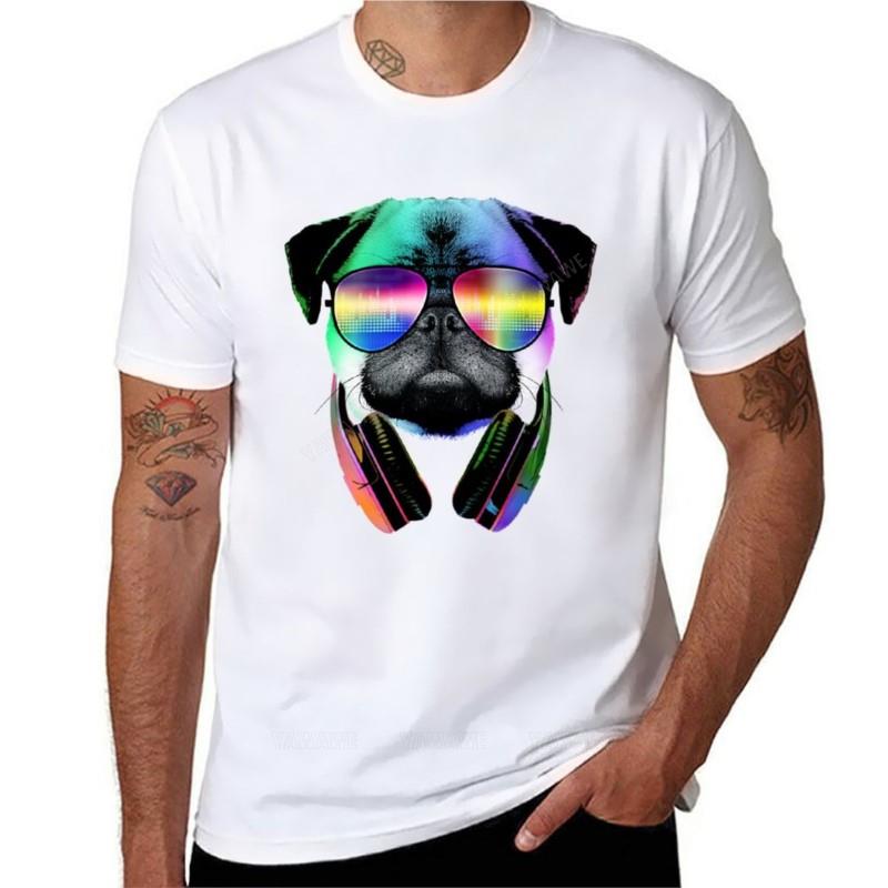 Music Love Pug Tshirt Tshirt For A Boy Anime Clothes Black T Shirt Vintage T Shirt Unisexs Graphic Tshirts Hip Hop