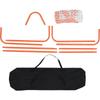 Lacrosse Goal, 4' x 4' Small Kids Lacrosse Net, Folding Portable Lacrosse Goal with Carry Bag, Iron Frame Backyard Training Equipment, Quick & Easy