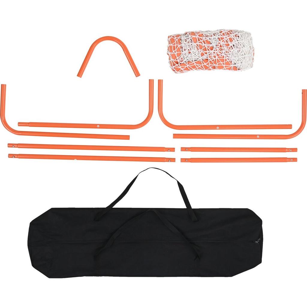 Lacrosse Goal, 4' x 4' Small Kids Lacrosse Net, Folding Portable Lacrosse Goal with Carry Bag, Iron Frame Backyard Training Equipment, Quick & Easy
