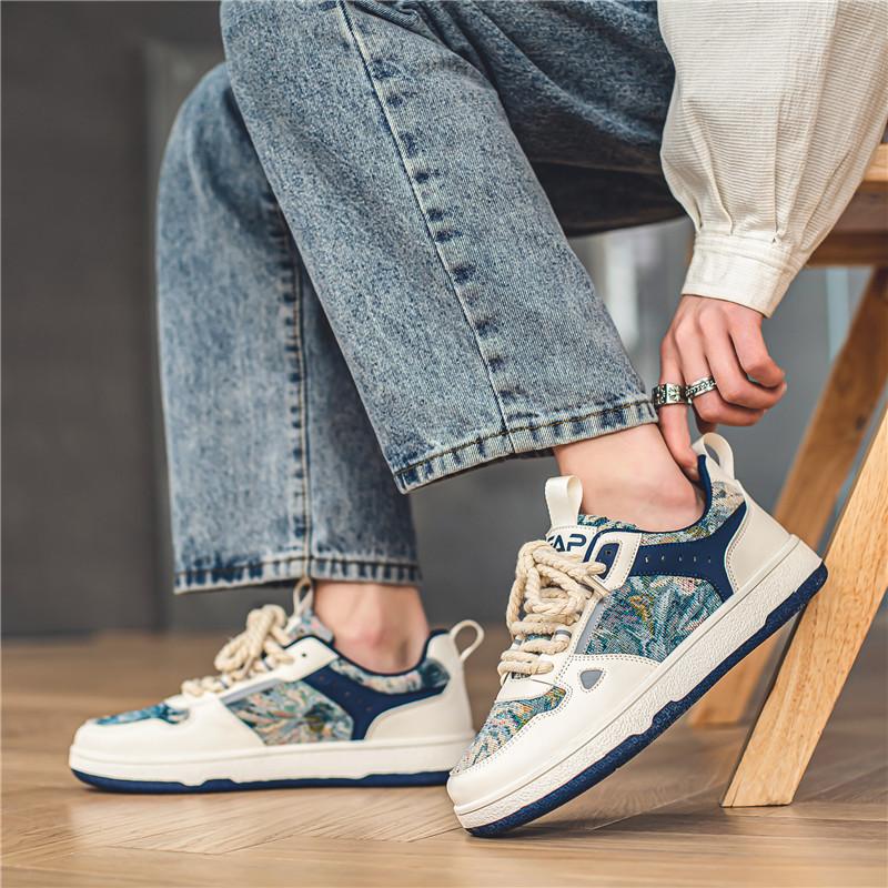 Versatile Student Shoes Men's Ins Casual Trendy Shoes 2025 New Spring Men's Running Shoes Korean Version of Trendy Board Shoes