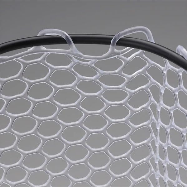 RGM GEAR Landing Net Beginner Fishing 400 (ROOSTER MARKET) 400/200 Rubber, Tackle, Silver/Black
