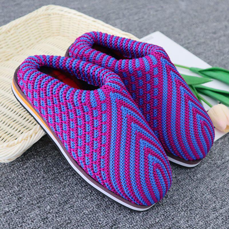 

Handmade Woolen and Cotton Slippers for Adults - Winter Warm Shoes for Men and Women 38-39 (fits 35-36)