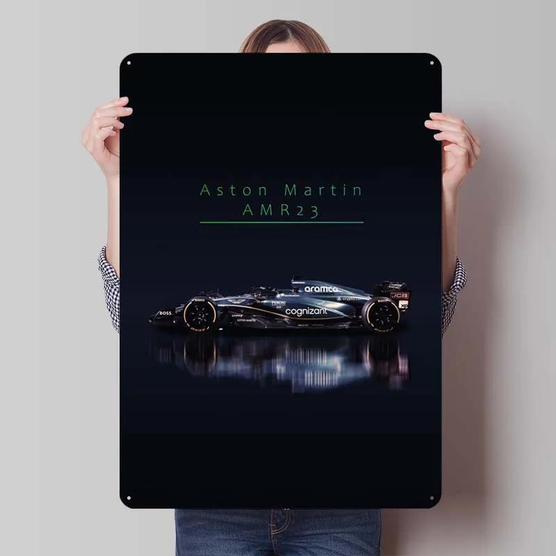 Aston Martins Tinplate Sign Classic Cars Poster Metal Wall Art Mural Retro Metal Sign Plaque for Garage Wall Art Decoration Room