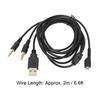 2m 3.5mm Audio Jack Cord with Lighting Gaming Headset Cable for SteelSeries Arctis Daily Use