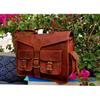 Vintage Leather Messenger Bag Shoulder Laptop Bag Briefcase Men's Genuine