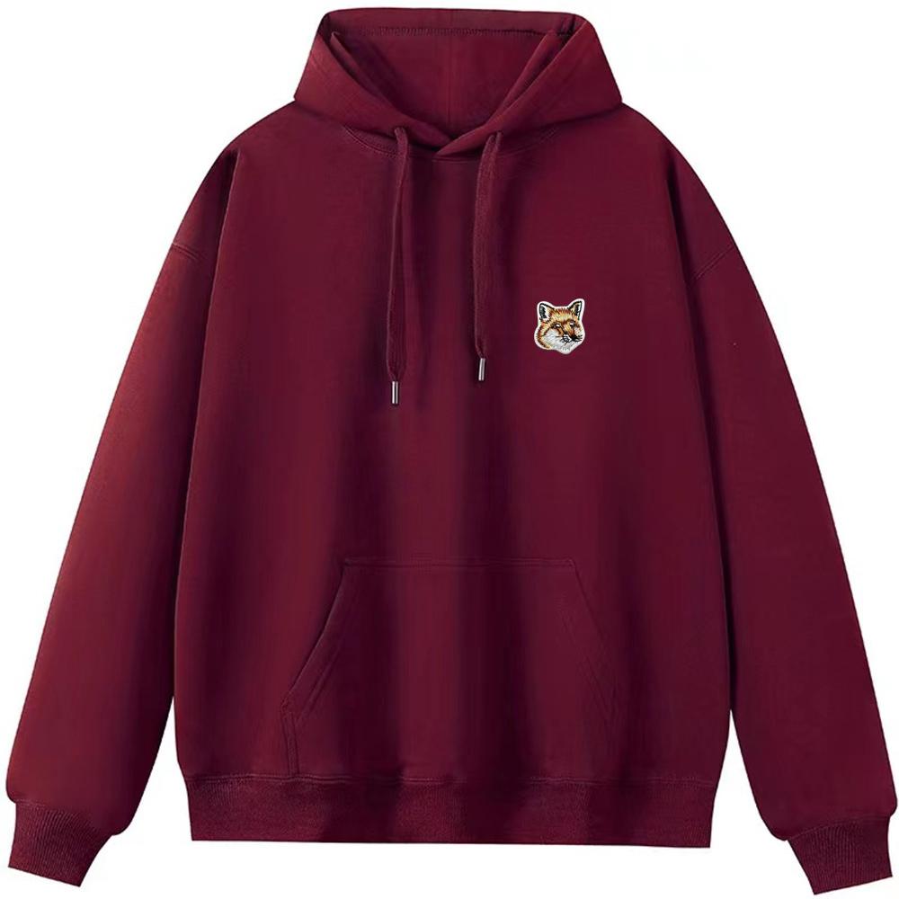 Fashionable Fur Fox Logo Hooded Sweatshirt