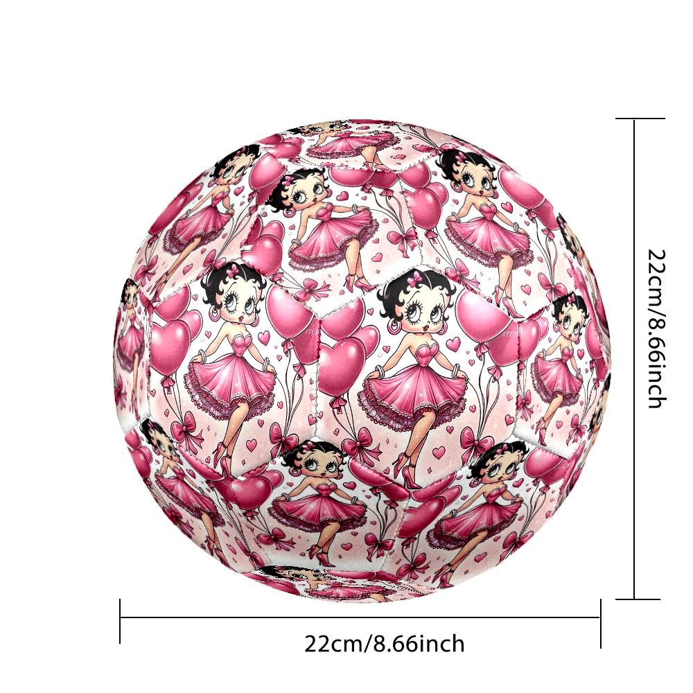 1pc Betty Boop Soccer Ball, Athletic Standard Football Size 5 Lightweight Sports Match Soccer Ball, Perfect Gift for Sports Enthusiasts