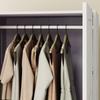 Double Paneled Door Wardrobe, with Shelves - White