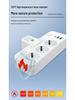 Tomada Europeia 16A 3-em-1 com Interruptor Individual e Luz Noturna, Certificado CE Adaptador Francês/Europeu