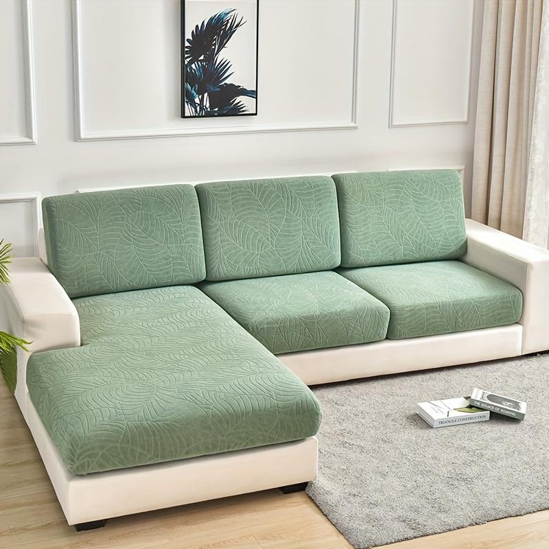 Large Leaf Jacquard Sofa Cover,  Cat Scratch Resistant, Stretchable,Durable Elastic Sofa Cover for Bedroom, Office, Living Room Home Decor